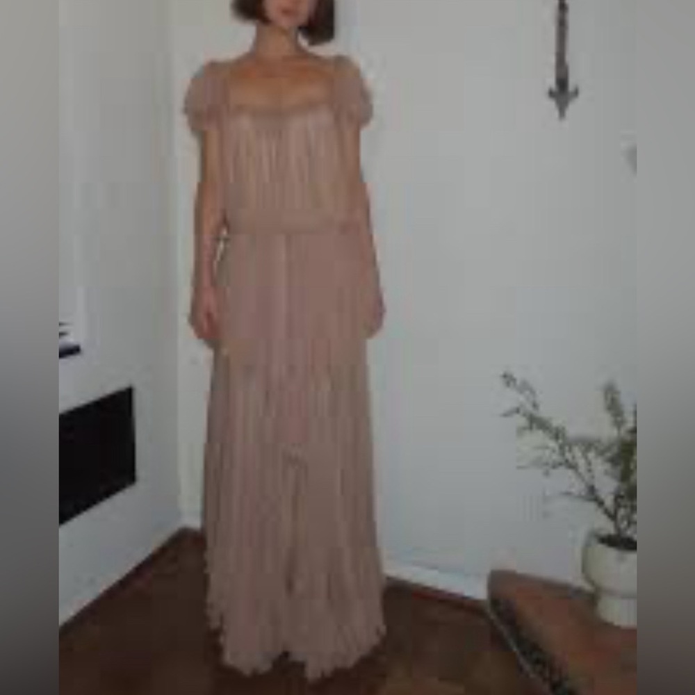 Antique, Edwardian silk chiffon maxi dress - Picture 3 of 12